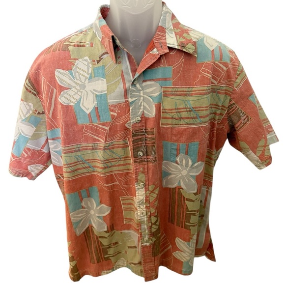 TORI RICHARD Aloha Hawaiian Shirt Sleeve Shirt Men L Large - Picture 1 of 5